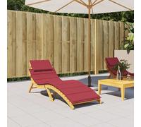 vidaXL Cuscino per Lettino Rosso Vino 186x58x4 cm in Tessuto Oxford