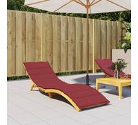 vidaXL Cuscino per Lettino Rosso Vino 200x50x3 cm in Tessuto Oxford