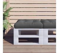 vidaXL Cuscino per Pallet Grigio 60x60x12 cm in Tessuto