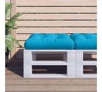 vidaXL Cuscino per pallet Blu 60x60x12 cm in tessuto