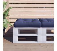 vidaXL Cuscino per Pallet Blu Marino 60x60x12 cm in Tessuto