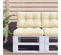 vidaXL Cuscino per Pallet Crema 50x40x12 cm in Tessuto