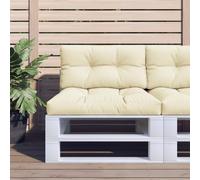 vidaXL Cuscino per Pallet Crema 80x40x12 cm in Tessuto