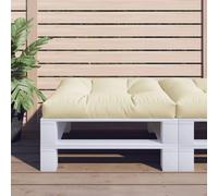 vidaXL Cuscino per Pallet Crema 80x80x12 cm in Tessuto