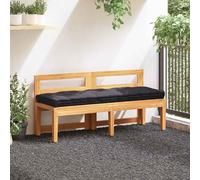 vidaXL Cuscino per Pallet e Pavimento in Cotone 120x40x7 cm Nero