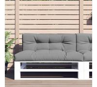 vidaXL Cuscino per Pallet Grigio 120x40x12 cm in Tessuto