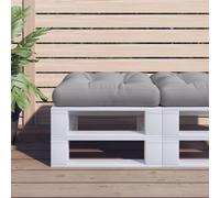 vidaXL Cuscino per Pallet Grigio 58x58x10 cm in Tessuto