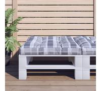 vidaXL Cuscino per Pallet Motivo a Quadri Grigi 80x80x12 cm in Tessuto