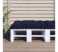 vidaXL Cuscino per Pallet Motivo a Quadri Nero 120x80x12 cm in Tessuto