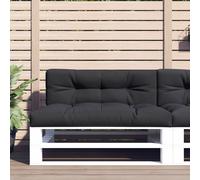 vidaXL Cuscino per Pallet Nero 120x40x12 cm in Tessuto