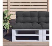 vidaXL Cuscino per Pallet Nero 80x40x12 cm in Tessuto