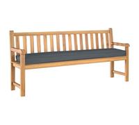 vidaXL Cuscino per Pallet per panchina in Antracite, 180 x 40 x 8 cm, in Tessuto Oxford Resistente all'Acqua, Traspirante, per Uso Interno ed Esterno. Design Moderno per arredare Il Giardino, Lounge