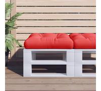 vidaXL Cuscino per Pallet Rosso 50x50x12 cm in Tessuto