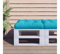 vidaXL Cuscino per Pallet Turchese 50x50x12 cm Tessuto