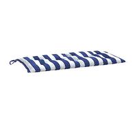 vidaXL Cuscino per Panca Bianco e Blu 100x50x7 cm in Tessuto Oxford