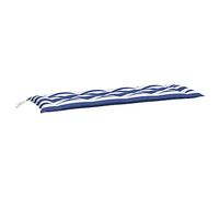 vidaXL Cuscino per Panca Bianco e Blu 150x50x7 cm in Tessuto Oxford