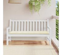 vidaXL Cuscino per Panca Crema 150x50x4 cm in Tessuto Oxford