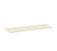 vidaXL Cuscino per Panca da Giardino Crema 150x50x3 cm Panchina Sedia Esterno