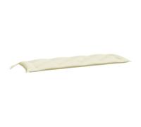 vidaXL Cuscino per Panca da Giardino Elegante Resistente Arredi Tessili per Esterni Antipolvere Bianco Crema 150x50x7 cm in Tessuto Oxford