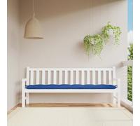 vidaXL Cuscino per Panca Giardino Blu Reale 200x50x7 cm Tessuto Oxford