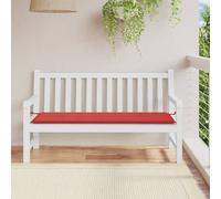 vidaXL Cuscino per Panca Rosso 150x50x3 cm in Tessuto Oxford