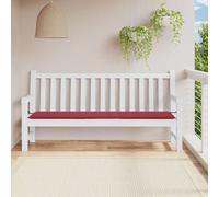 vidaXL Cuscino per Panca Rosso Vino 200x50x4 cm in Tessuto Oxford
