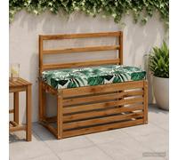 vidaXL Cuscino per panchina SOEST 100% Poliestere Motivo a Foglie
