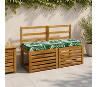 vidaXL Cuscino per panchina SOEST 100% Poliestere Motivo a Foglie