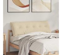 vidaXL Cuscino per Schiena Crema 140 x 19 x 50 cm Tessuto