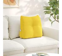 vidaXL Cuscino per Schiena Giallo Chiaro 45 x 24 x 50 cm Tessuto