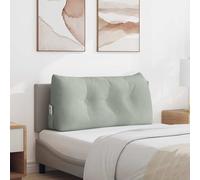 vidaXL Cuscino per Schiena Grigio chiaro 100 x 24 x 50 cm Velluto