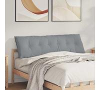 vidaXL Cuscino per Schiena Grigio chiaro 160 x 19 x 50 cm Tessuto