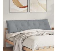 vidaXL Cuscino per Schiena Grigio chiaro 180 x 19 x 50 cm Tessuto