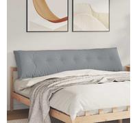 vidaXL Cuscino per Schiena Grigio chiaro 200 x 19 x 50 cm Tessuto