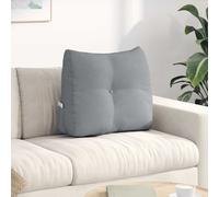 vidaXL Cuscino per Schiena Grigio chiaro 60 x 24 x 50 cm Tessuto