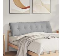 vidaXL Cuscino per Schiena Grigio Nuvola 160 x 19 x 50 cm Tessuto