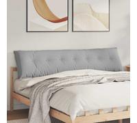 vidaXL Cuscino per Schiena Grigio Nuvola 200 x 19 x 50 cm Tessuto
