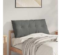 vidaXL Cuscino per Schiena Grigio scuro 100 x 50 cm