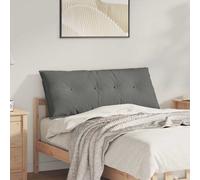 vidaXL Cuscino per Schiena Grigio Scuro 120 x 50 cm