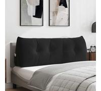 vidaXL Cuscino per Schiena Nero 140 x 24 x 50 cm Velluto