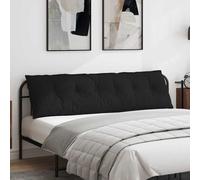 vidaXL Cuscino per Schiena Nero 180 x 19 x 50 cm Tessuto