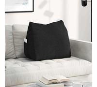 vidaXL Cuscino per Schiena Nero 60 x 20 x 50 cm Tessuto