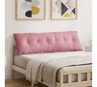 vidaXL Cuscino per Schiena Rettangolare 160 x 50 cm Rosa Tessuto in Cords Federe removibili