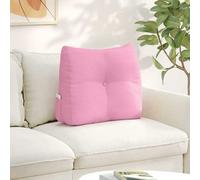 vidaXL Cuscino per Schiena Rosa 60 x 24 x 50 cm Tessuto