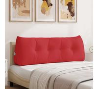 vidaXL Cuscino per Schiena Rosso 140 x 24 x 50 cm Tessuto
