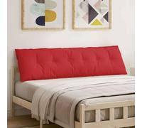 vidaXL Cuscino per Schiena Rosso 180 x 19 x 50 cm Tessuto