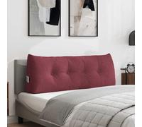 vidaXL Cuscino per Schiena Rosso Vino 120 x 24 x 50 cm Tessuto