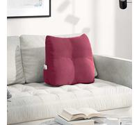 vidaXL Cuscino per Schiena Rosso Vino 45 x 24 x 50 cm Velluto