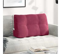 vidaXL Cuscino per Schiena Rosso Vino 80 x 24 x 50 cm Velluto