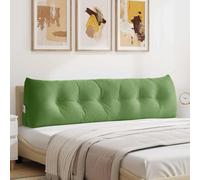 vidaXL Cuscino per Schiena Verde chiaro 180 x 24 x 50 cm Velluto